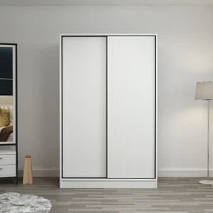 Kale 2 Kapaklı Sürgülü Dolap 120 Cm - Beyaz