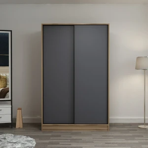 Kale 2 Kapaklı Sürgülü Dolap 120 Cm - Dore/Antrasit