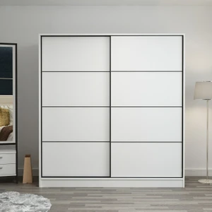 Kale 2 Kapaklı Sürgülü Dolap 180 Cm - Beyaz