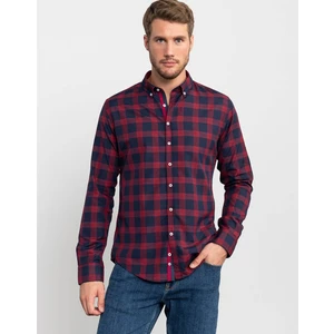 Slim Fit Kareli Erkek Gömlek