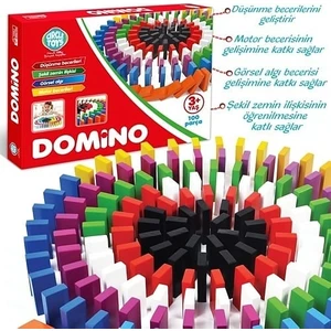 Altingöz Oyuncak Ahşap 100 Parça Renkli Domino