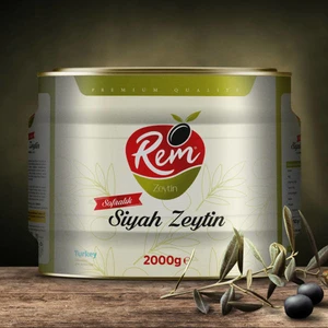 Sofralık Siyah Zeytin  2 kg Teneke