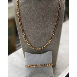 X-lady Accessories Altın Kaplama Zincir Kolye ve Bileklik