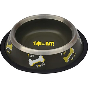 Kaymaz Tabanlı Kemik Desenli Mama Su Kabı 8 Oz