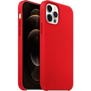 Buff Apple iPhone 12 / 12 Pro Rubber Fit Silikon Kılıf Kırmızı