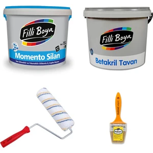 FİLLİ BOYA MOMENTO SİLAN SİLİKONLU İÇ CEPHE BOYASI 15 L + TAVAN BOYASI 17,5 KG + SET