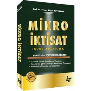 4T Yayınları Mikro İktisat Konu Anlatımlı - Yüksel Bilgili