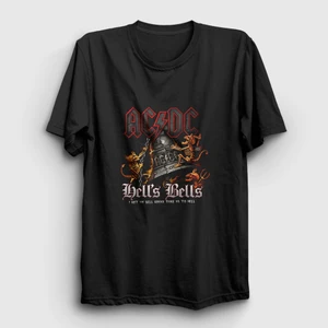 Unisex Siyah Hells Bells Demons AC/DC T-Shirt