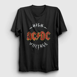Unisex Siyah High Voltage AC/DC T-Shirt