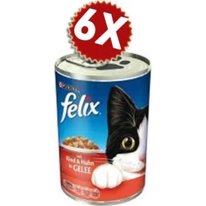 Felix Sığır Etli Kedi Konserve 400 gr 6 Adet Avantaj Paketi