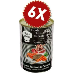 Chefs Choice Köpek Kuzu-Somon Ezme Konserv 400GR 6 Lı Avantaj Paketi