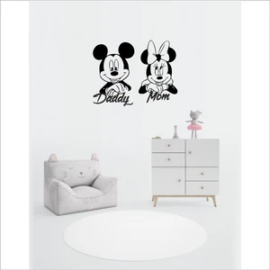 Dijital Dünya Mickey ve Minni Mouse Duvar Sticker Dv3