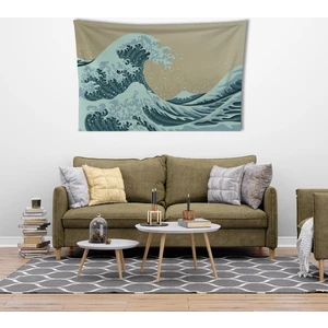 Dalga Temalı Duvar Örtüsü Halısı 140 x 100 cm