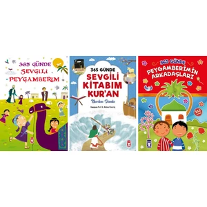 365 Günde Serisi 3 Kitap Set Ciltli Büyük Boy (365 Günde Sevgili PEYGAMBERİM+365 Günde Sevgili Kitabım KURAN+365 Günde Peygamberimin Arkadaşları)