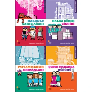 Abur Cubur Peşinde Serisi 4 Kitap Set (Balonlu Sakız Ağacı-Halka Çörek Zinciri-Patlamış Mısır Korsanları+Çubuk Makarna Düğümü)