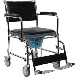 Tekerlekli Iskemle B-125 Katlanır Tuvaletli Banyo Sandalyesi