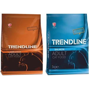 Kuzulu Kedi Maması 1 kg + Trendline Somonlu Kedi Maması 1 kg