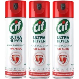 Ultra Hijyen Alkol Bazlı Sprey 400ML 3lü Set