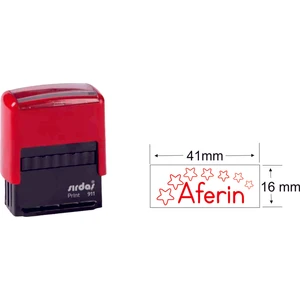 Sirdaş Aferin Baskılı Motivasyon Kaşesi Kırmızı