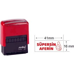 Sirdaş Süpersin Aferin Motivasyon Kaşesi Kırmızı