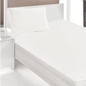 Zambak Home Tek Kişilik 100X200 Beyaz Lastikli Çarşaf Seti %100 Pamuklu