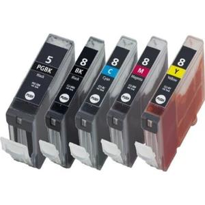 Xplus® Canon Pixma MP610 Kartuş Set 5 Renk Takım Pg-5 Clı-8