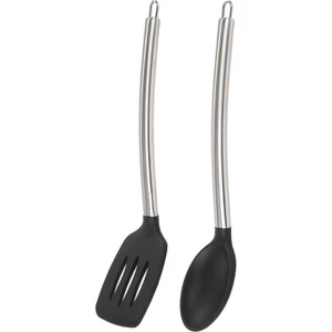 Silikon Siyah Mutfak Seti 2 (Silikon Kaşık, Silikon Spatula)
