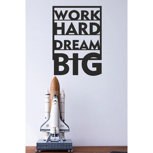 Unt ''work Hard Dream Big'' Duvar Dekoru - Süsü, Ahşap Dekoratif Tablo