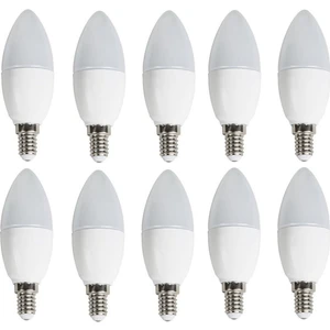 10 'li Cata CT-4083 Mum Ledli Buji LED Ampul-Ince E14 Duy-Avize Ampülü-Beyaz Işık 6400K