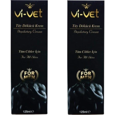 Vi-Vet Tüy Dökücü Krem 125 ml Erkek x 2