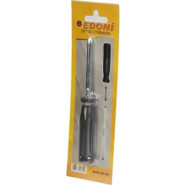 Edoni EDT890 Çift Uçlu Tornavida Yıldız+Düz Değişken Uçlu 15