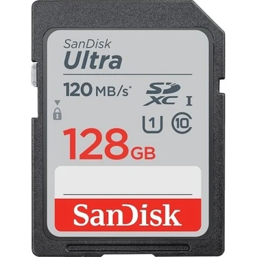 SanDisk Ultra 128GB 120MB/s SDXC Hafıza Kartı