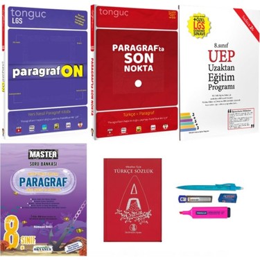 Tonguc 8 Sinif Lgs Paragraf Denemeleri Seti 4 Kitap Ve Kitabi
