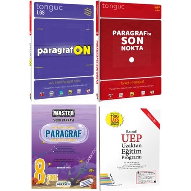 Tonguc 8 Sinif Lgs Paragraf Denemeleri Seti 4 Kitap Kitabi