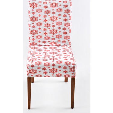 Acelya Home Kar Desenli Likrali Lastikli Sandalye Kilifi Fiyati