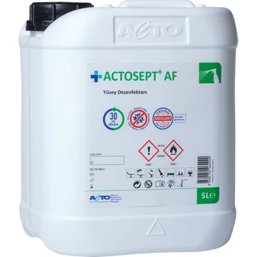 Actosept® Af Alkollü Hızlı Yüzey Dezenfektanı 5 Litre 30 Saniyede