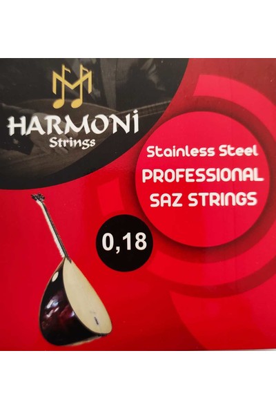 Harmoni Strings HRM18 Kısa Sap Bağlama Teli Takım Profesyonel 0.18 Kısa Sap Saz Teli
