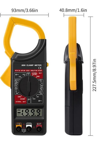 Sinometer M266 Dijital Pens Ampermetre Voltmetre