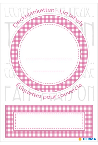 Herma Home Kavanoz Etıket 70MM Cap Pembe