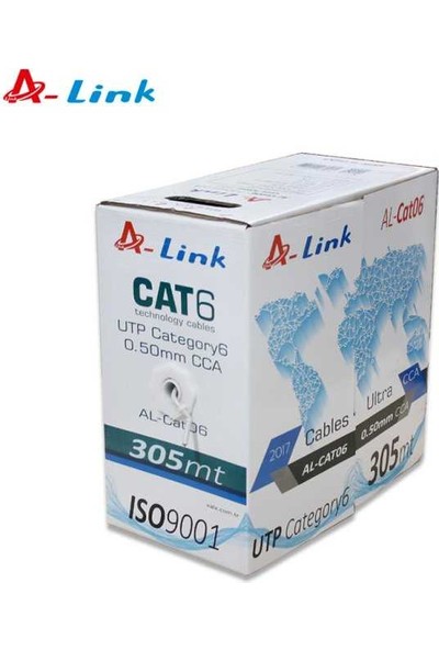 A-Link AL-CAT06 Cat6 0.50 mm Cca Kablo - 305 M