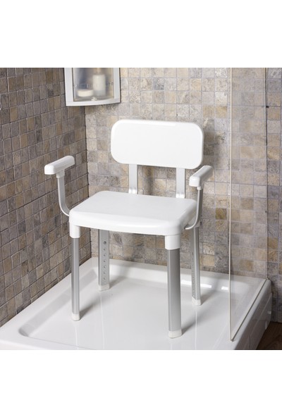 Primanova Kaymaz Paslanmaz Banyo Sandalye Tabure