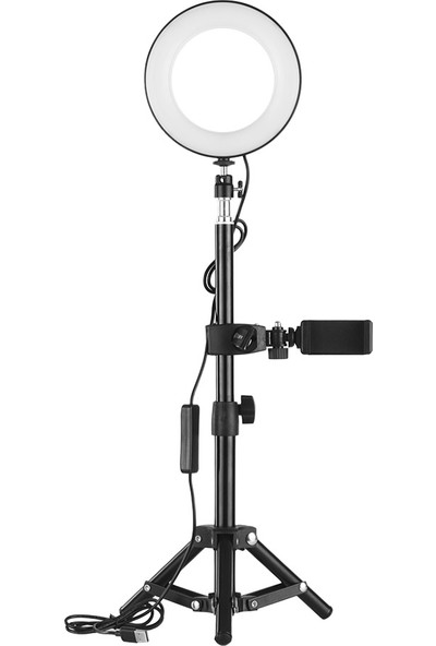 Auvc 6" Masaüstü Taşınabilir Selfie LED Halka Işık 3000-6000K (Yurt Dışından)