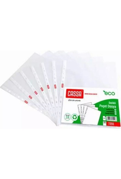 Cassa Poşet Dosya Eco 30 Micron A4 Şeffaf 100'lü