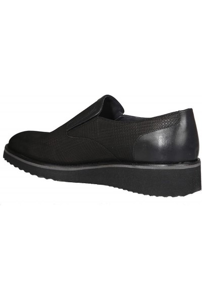 Mert Eser-Fosco 7105 Klasik Deri Siyah Nubuk Erkek Günlük Ayakkabı