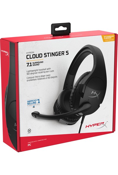 Hyperx Cloud Stinger S 7.1 Gaming Kulaklık (HHSS1S-AA-BK/G)