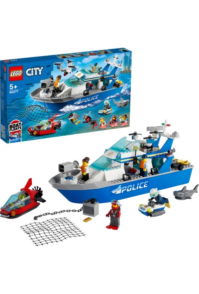 LEGO® City Polis Devriye Botu 60277 - Çocuklar için Oyuncak Yapım Seti (276 Parça)