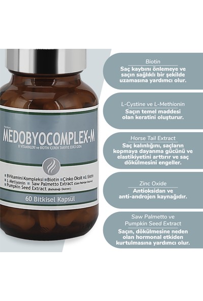Medobiocomplex-E 60 Kapsül Biotin Şampuan Hediyeli