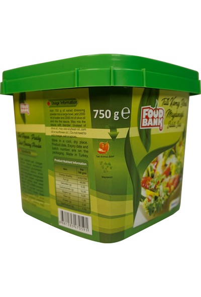 Foodbank Tatlı Kırmızı Biberli & Maydanozlu Salata Sosu 750 G