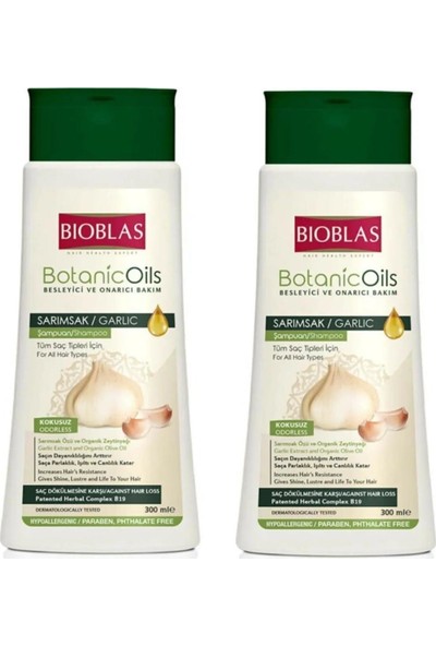 Bioblas Botanic Oils Besleyici ve Onarıcı Bakım Sarımsak Şampuan Set 300 ml x 2