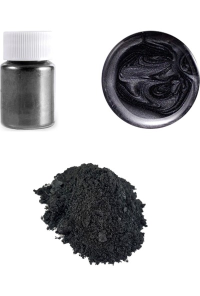 Brtr 4 Renk Siyah Sedefli Epoksi Metalik Toz Pigment Seti 4renksiyah